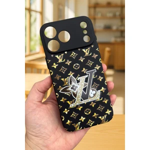Vip Case iPhone 17 Pro Uyumlu Lv Desenli Silikon Darbe Emici Klasik Korumalı Rubber Kılıf
