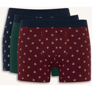 Regular Fit Şal Desenli 3'lü Boxer G2991AX25WN