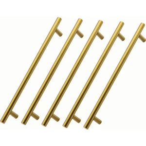 Alteta Gold 5 Adet 192 mm Altın Metal Mobilya Kulp Mutfak Çekmece Dolap Dolabı Kapak Kulpları Kulbu