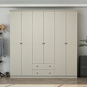 Bona Country 6 Mebran Kapaklı 2 Çekmeceli Gardırop-Kumtaşı