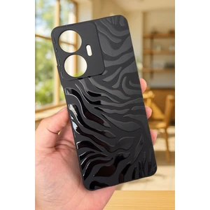 Vip Case Realme C55 Uyumlu Zebra Desenli Silikon Darbe Emici Klasik Korumalı Rubber Kılıf