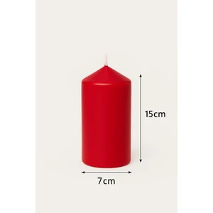 Smyrna Homes Silindir Mum 7X15 cm Kırmızı