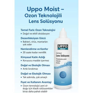 Uppo Moist Lens  Solüsyonu 360 ml Türkiye'de ve Dünya'da Ozanlama Teknolojisi Ile Üretilen lens  Solüsyonu
