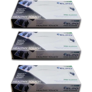 Siyah Pudrasız Hibrit Eldiven M Beden 300 Adet ( 3 Paket )