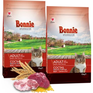 Renkli Taneli Dana Etli Yetişkin Kedi Maması 1,5 kg x 2