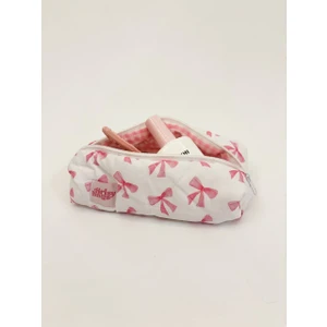 Girlsy Bags Pembe Kurdeleli Tek Gözlü Kalemlik Yıkanabilir Fermuarlı Okul Kalem Kutusu Coquette Kalemlik