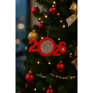 2026 Taşlı Keçe Yılbaşı Süsü – Işıltılı Dekor | 4 Renk Seçenekli | Taşteks