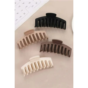 H&E Design Kadın 4'lü Coffee XL Mandal Toka Seti Modal Kumaş Dayanıklı ve Yumuşak