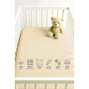 My Shopping 60X120 Bebek Penye Lastikli Çarşaf %100 Pamuklu