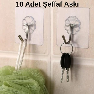 Cocoloco Home Kendinden Yapışkan Şeffaf Askı Seti