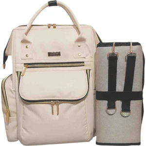 Sevil Çanta Venüs Krem  rengi Gold aksesuar.Anne Bebek Bakım Sırt  Çantası