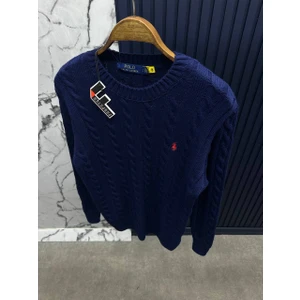 Polo Ralph Lauren Bisiklet Yaka Örgü Dokulu Kazak
