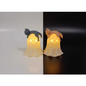 Js 3ddreams Hayalet Kedi Tealight Lamba -  2 Li