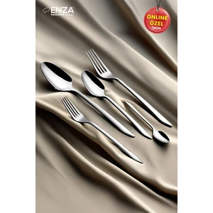 12 Kişilik Enza Demre 60 Parça Çatal Kaşık Takımı