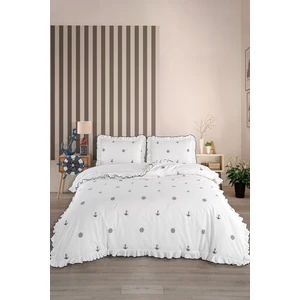 Uçkan Home %100 Pamuk Fırfırlı Çift Kişilik Nevresim Seti