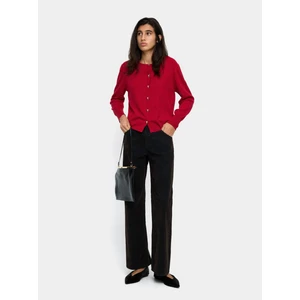 Kalp Düğmeli Örme Hırka