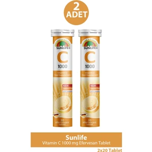 Vitamin C 1000 Mg 20 Efervesan Tablet 2 Adet