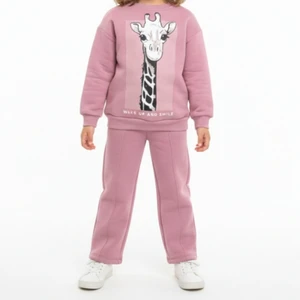 BeU Kids Kız Çocuk 3 Iplik Gül Kurusu Eşofman Takımı