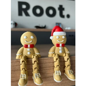 Root Made 2'li Kurabiye Adam Seti Noeal Temalı Dekoratif Eklemli Hediyelik Figür