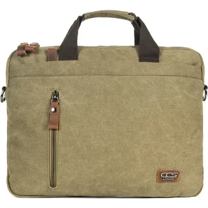 Necati Çanta 15,6 Inç Ince Kanvas Çok Gözlü Laptop Evrak Çantası Haki