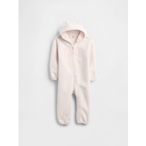 Bebek Açık Pembe Kapüşonlu Gap Logo Tulum