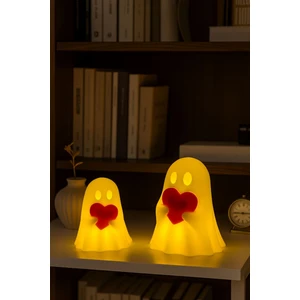 Novatech İnovasyon Kalpli Hayalet Figürü 2’li Pilli Mum Ile Kullanım Romantik Ev Dekorasyonu Hediye Alternatifi