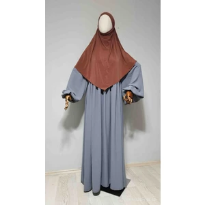 Ahrar Tesettür Kısa Boy Sandy Sufle Khimar Hijab Eşarp Kiremit