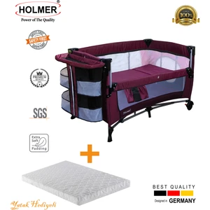 Maxi Comfort Coolstyle Anne Yanı Oyun Parkı/beşik 70X110CM Mürdüm+Aloevera Yatak