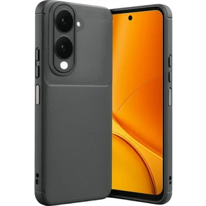 Vivo Y29S Uyumlu Kılıf Karbon Tasarım Kamera Korumalı Silikon Telefon Kılıfı Kapak