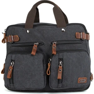 Necati Çanta 156 Inç Laptop Bölmeli El Omuz Sırt Çantası Siyah