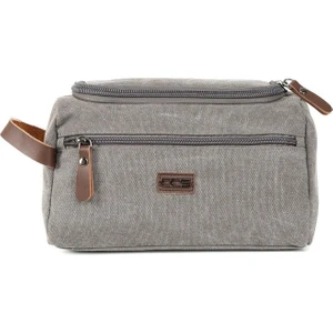 Şıklıkta Sınır Tanımayan Çanta Su Geçirmez Kanvas Kumaş Traş Ve Makyaj El Çantası Gri