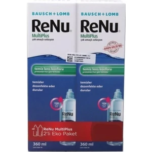 Renu Multiplus 360 ml - Ikili Kofre Çok Amaçlı Lens Solüsyonu Temiz Lens Konforu
