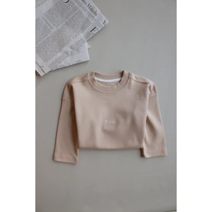 Oh la la Koala For Little Ones Vizon Nakışlı Oversize  Uzun Kollu T-Shirt