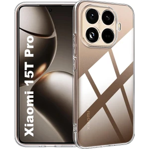 Xiaomi 15T Pro ile Uyumlu Kılıf Şeffaf Kamera Korumalı Esnek Silikon Telefon Kılıfı Kapak