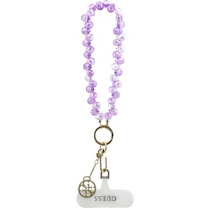 Orjinal Lisanslı 4g Metal Logolu Kristal Taşlı Telefon Bilek Askı Zinciri Mor