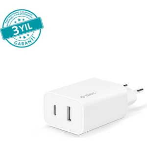 Smartcharger Duo Usb-C+Usb-A 2.4A Şarj Adaptörü