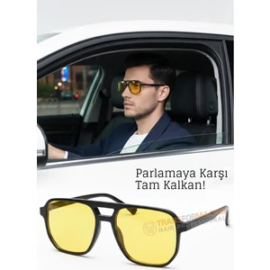 Gece Sürüş Görüş Parlama Önleyici Gece Gözlüğü Sis Far Işık Önleyici Anti-Fog Gözlük 722325