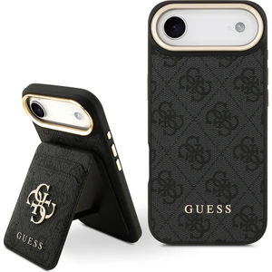 iPhone 17 Air Uyumlu Kılıf Guess Lisanslı M-Safeli 4g Metal Büyük Logolu Kartlıklı Kapak Siyah