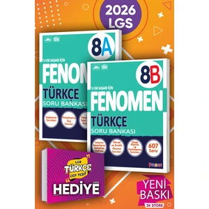 Fenomen Yayınları 2026 Lgs 8.sınıf Türkçe A ve B Soru Bankası 2li Set (Karekök Cep Test Hediyeli)