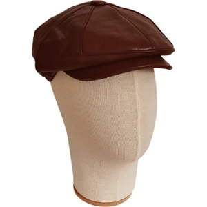 Hakiki Deri Klasik Erkek Kasket Şapka