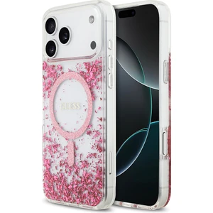 iPhone 17 Pro Max Uyumlu Kılıf Guess Lisanslı M-Safe Özellikli Transparan Resin Bottom Kapak Pembe