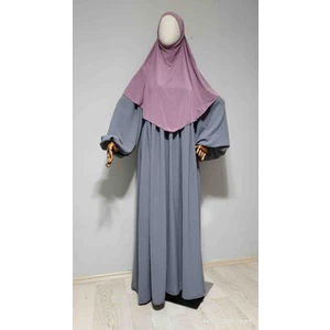 Ahrar Tesettür Kısa Boy Sandy Sufle Khimar Hijab Eşarp Leylak