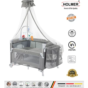 Coolstyle (Deluxe Kumaş) Premium Cibinlikli Dönenceli Anne Yanı/oyun Parkı/park Yatak 70 x 110 cm