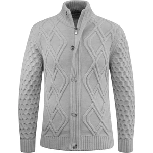 Çizgi Triko Erkek Kalın Örgü Triko Hırka Düğmeli ve Fermuarlı Cepli Klasik Kalıp - 5248M