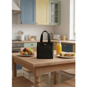 Iva Yiyecek Taşıma Çantası Siyah Gıda Taşıma Çantası Elde Taşıma Yiyecek Çantası Beslenme Çantası