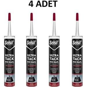 4 Adet Selsil Ultra Tack Beyaz Silikon 290 ml
