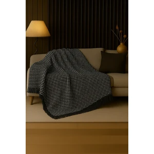 Rell Home Pamuklu Dokulu Ekru Koltuk Şalı 170X220 cm – Saçaklı Tv Battaniyesi & Dekoratif Koltuk Örtüsü