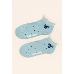 Katia & Bony Çocuk Puantiyeli Step Çorap Mavi