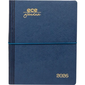 Ece Ajandası Ece-Yeni Marmaris Lacivert Çizgili Günlük 12X16 2026
