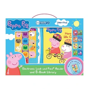 Pi Kids Peppa Pig: Me Reader Jr Electronic Look And Find Reader And 8-Book Library Sound Book Set